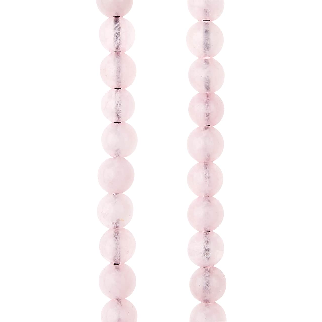 6 Pack: Rose Quartz Round Beads, 8mm by Bead Landing™